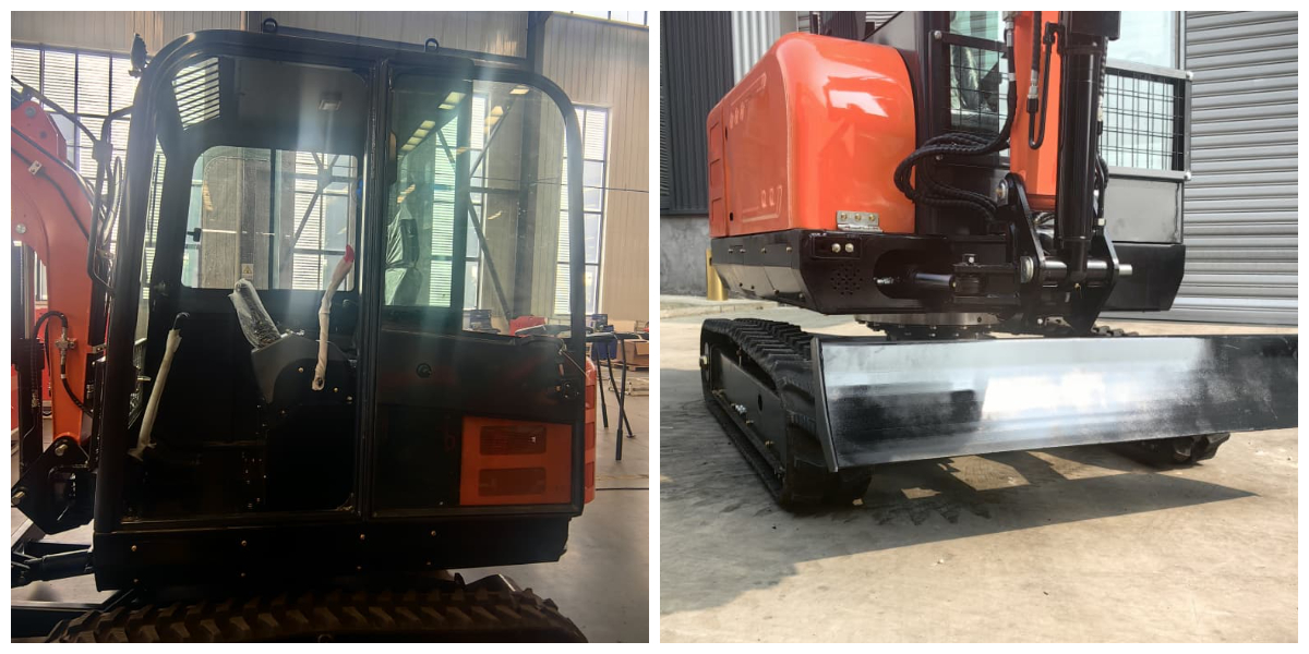 Ensacador de miniescavadeira de esteira de 3,5 toneladas