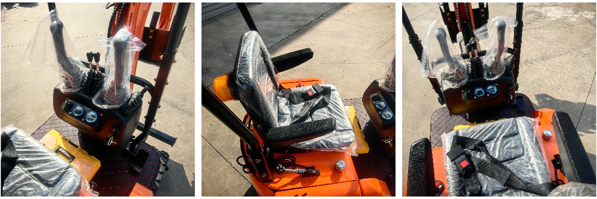 Liten bandgrävmaskin