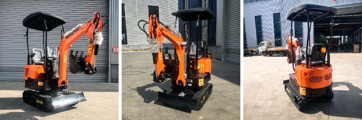 Liten bandgrävmaskin