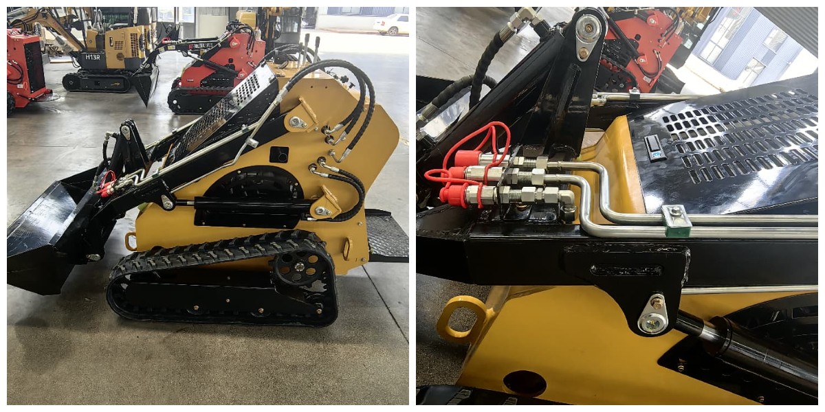 Miniładowarka łyżkowa o sterowaniu burtowym